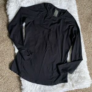 Shape Activewear Long Sleeve Black Athletic Top Size Large